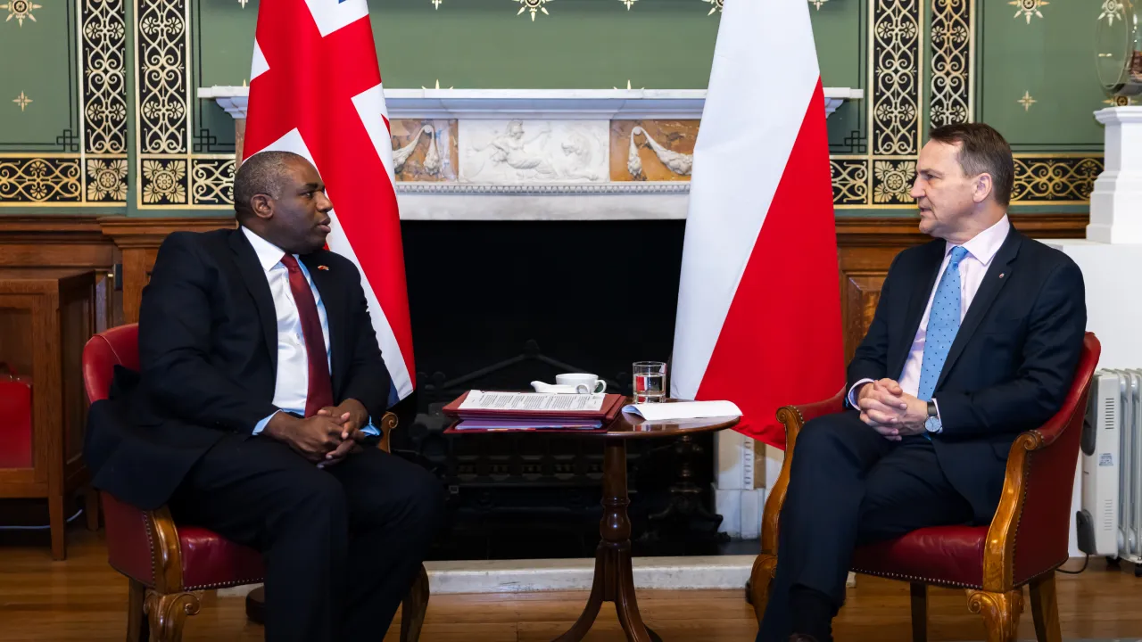 Minister Radosław Sikorski z wizytą w Londynie