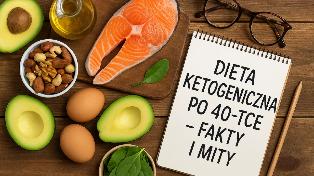 Produkty diety ketogenicznej na stole – zdrowe tłuszcze i białko, dieta po 40-tce