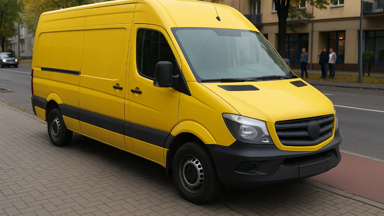 Kurier DHL w Bydgoszczy podczas interwencji przechodnia, konflikt na ulicy Sułkowskiego