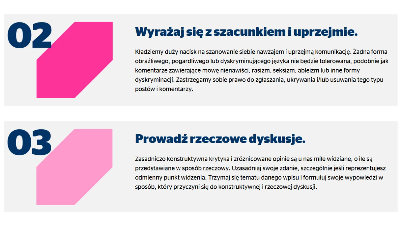 Fragment ze strony OVB Polska: Prowadź rzeczowe dyskusje